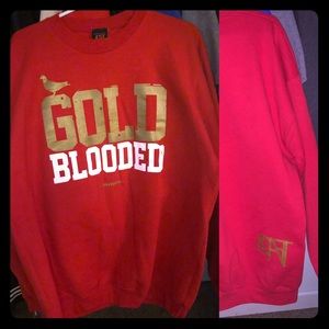 Adapt Gold Blooded crew neck 49ers sweater